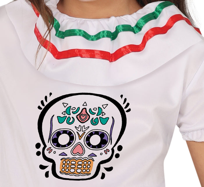 Vestito Dia De Los Muertos Ragazza Teschio