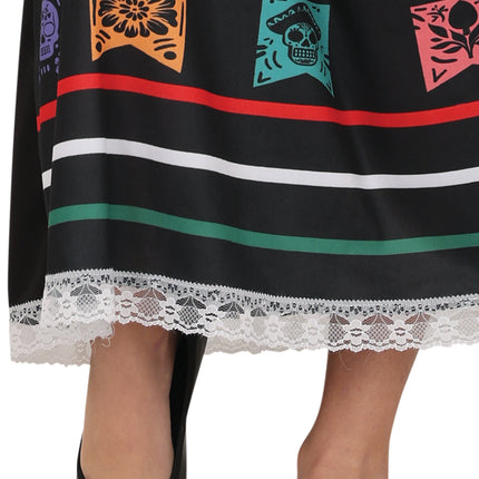 Vestito Dia De Los Muertos Ragazza Teschio