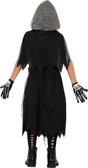Vestito Halloween Ragazza Scheletro Mietitore