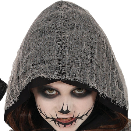 Vestito Halloween Ragazza Scheletro Mietitore