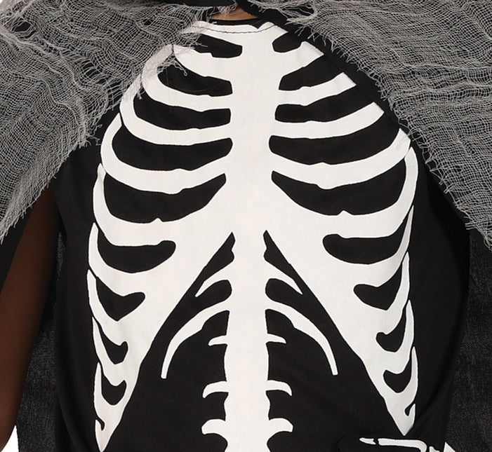 Vestito Halloween Ragazza Scheletro Mietitore