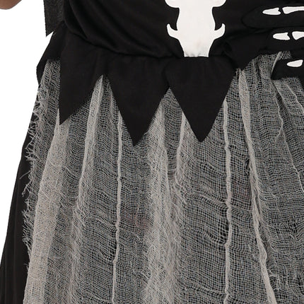 Vestito Halloween Ragazza Scheletro Mietitore
