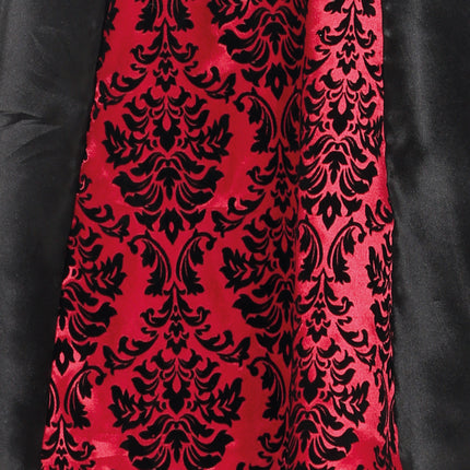 Costume Halloween Nero Rosso Ragazza Vampiro Lungo