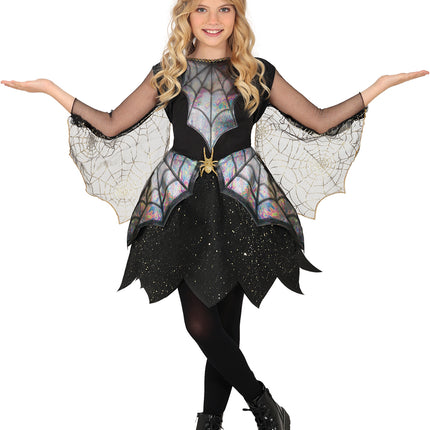 Vestito Halloween Ragazza Ragnatele e Ragno