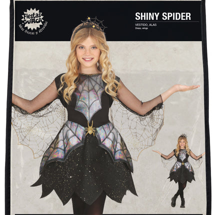 Vestito Halloween Ragazza Ragnatele e Ragno
