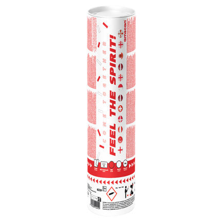 Cannone di coriandoli rosso bianco