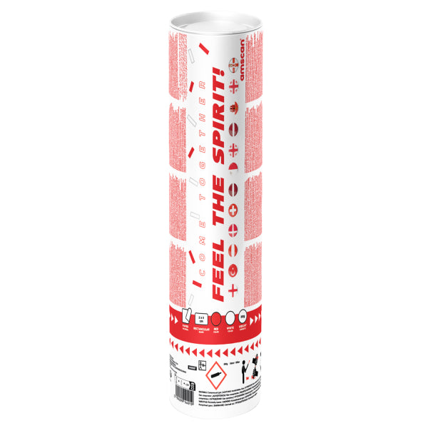 Cannone di coriandoli rosso bianco