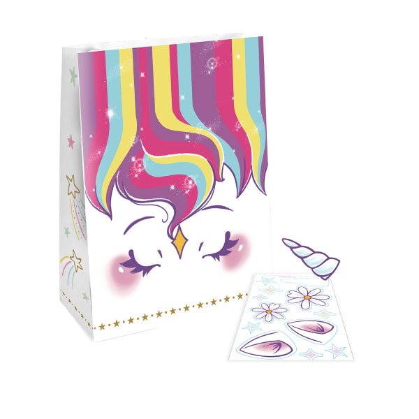 Sacchetti Unicorno Colorati 21cm 8pz