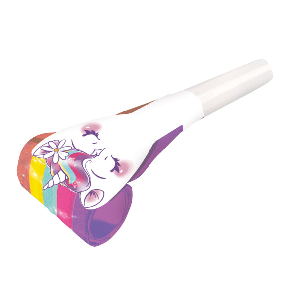 Lingue a rullo Unicorno colorate 8 pezzi