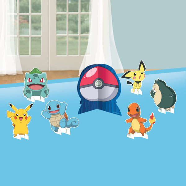 Set di decorazioni Pokemon colorate 17,cm 7 pezzi