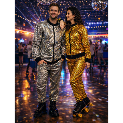 Tuta da ginnastica Disco Diamond Babe dorata
