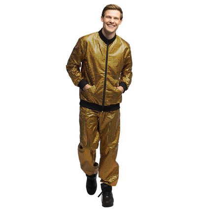 Tuta da ginnastica Disco Diamond Dude oro