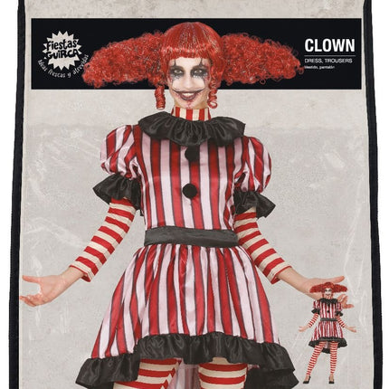 Costume di Halloween da clown dell'orrore per donna