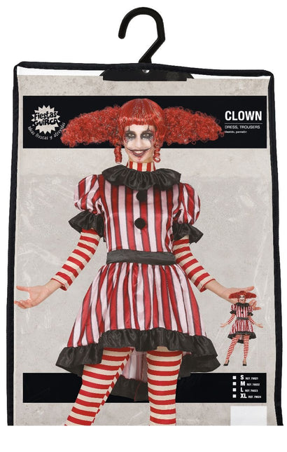 Costume di Halloween da clown dell'orrore per donna