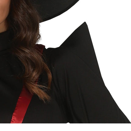 Costume da strega di Halloween da donna nero