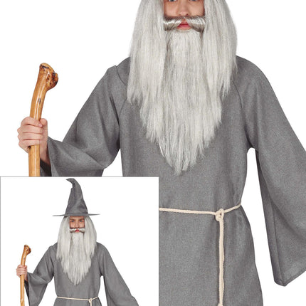 Costume da mago da uomo grigio L