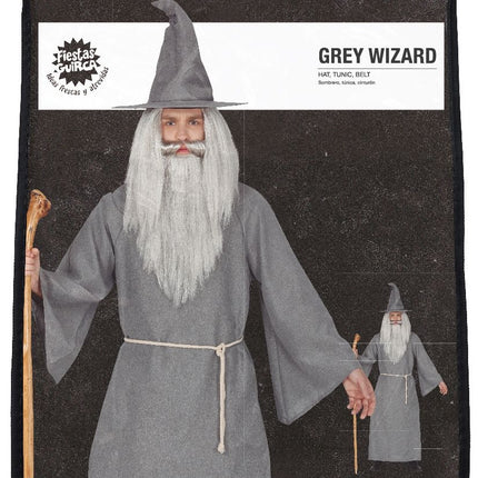 Costume da mago da uomo grigio L