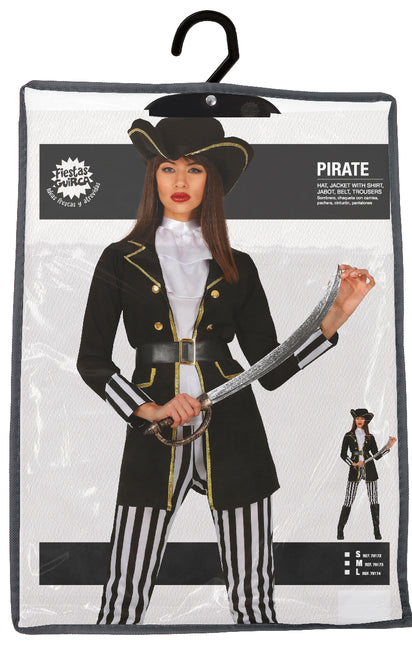 Costume da pirata donna nero