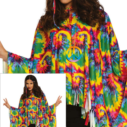 Costume Poncho Hippie M