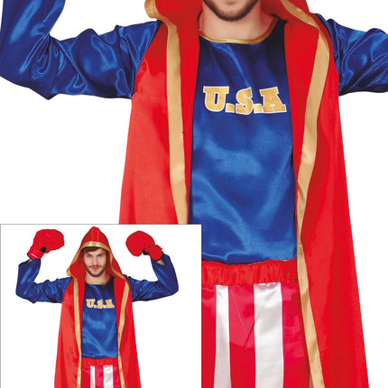 Costume da Boxer Rosso Blu