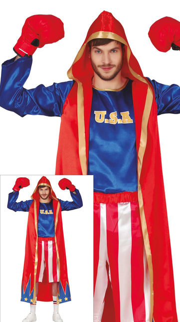 Costume da Boxer Rosso Blu