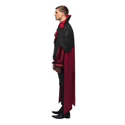 Costume Halloween Vampiro Nero Rosso