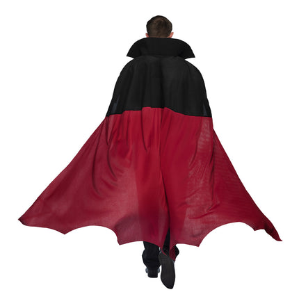 Costume Halloween Vampiro Nero Rosso