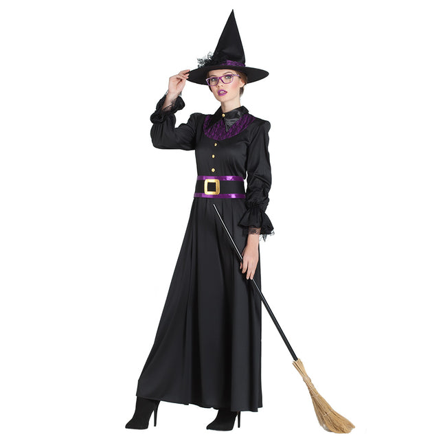 Vestito di Halloween da donna nero da strega