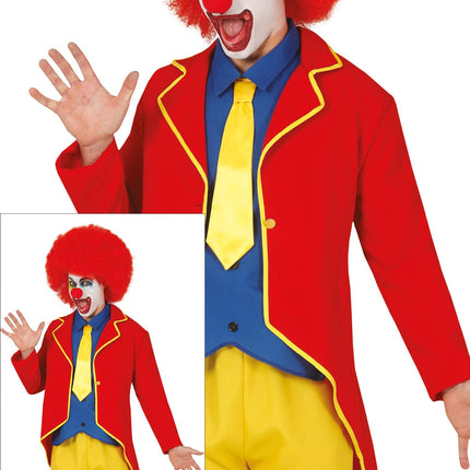 Tuta da clown Rosso Blu Giallo