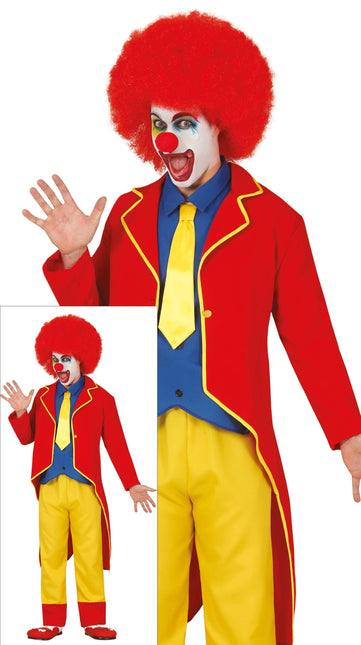 Tuta da clown Rosso Blu Giallo