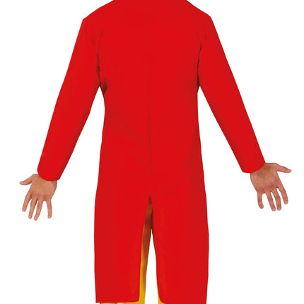 Tuta da clown Rosso Blu Giallo