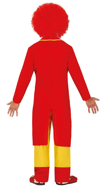 Tuta da clown Rosso Blu Giallo