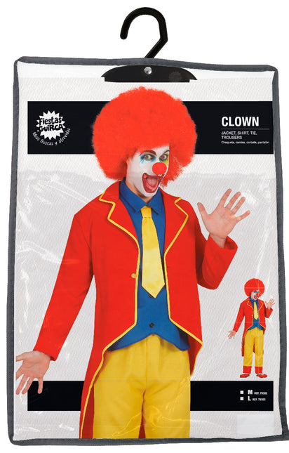 Tuta da clown Rosso Blu Giallo