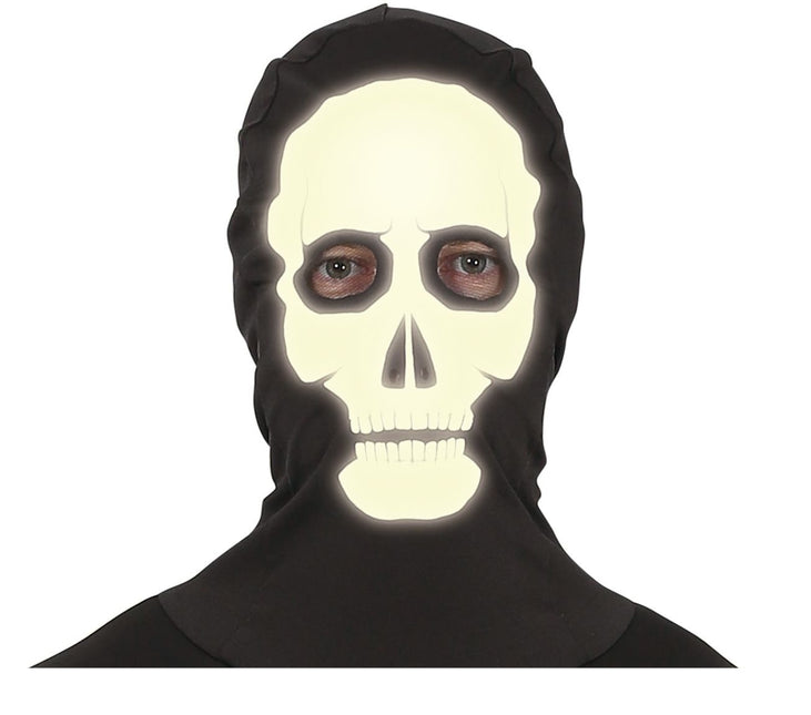 Costume di Halloween da scheletro uomo nero L