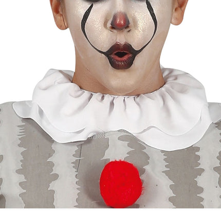 Costume di Halloween da clown horror da donna grigio