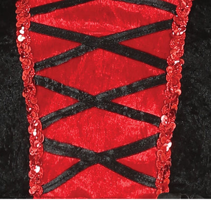 Costume da Vampiro Halloween Donna Rosso Nero
