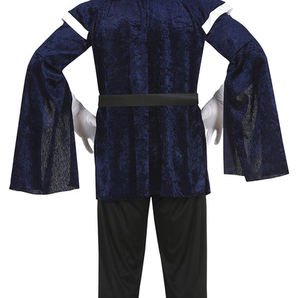Costume da moschettiere uomo blu