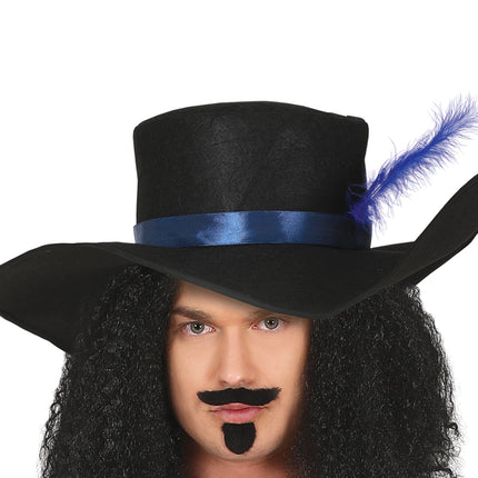 Costume da moschettiere uomo blu