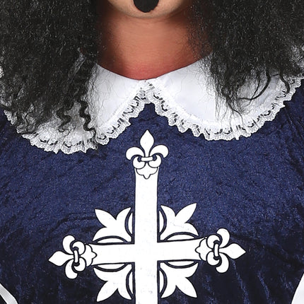 Costume da moschettiere uomo blu