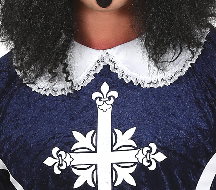 Costume da moschettiere uomo blu