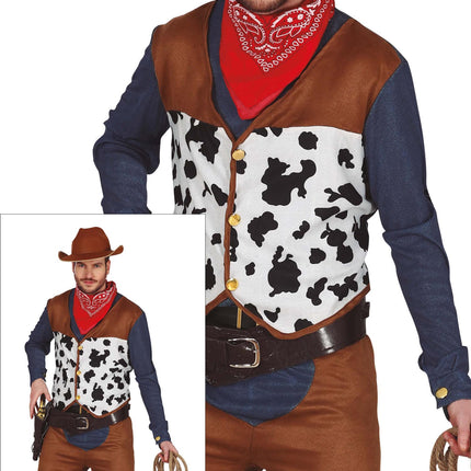 Costume da cowboy uomo marrone