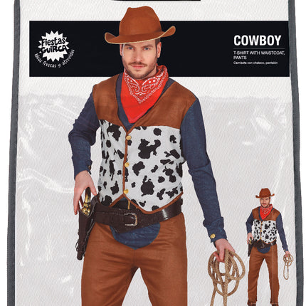Costume da cowboy uomo marrone