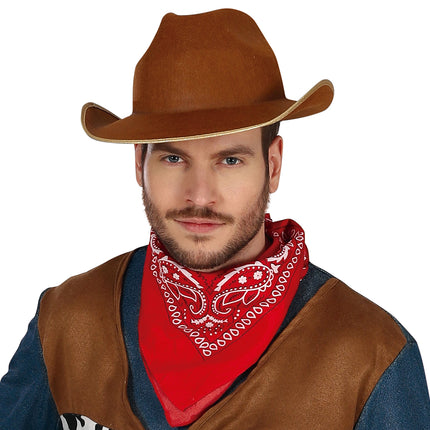 Costume da cowboy uomo marrone