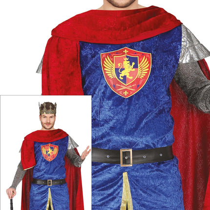 Costume da Re Uomo Blu