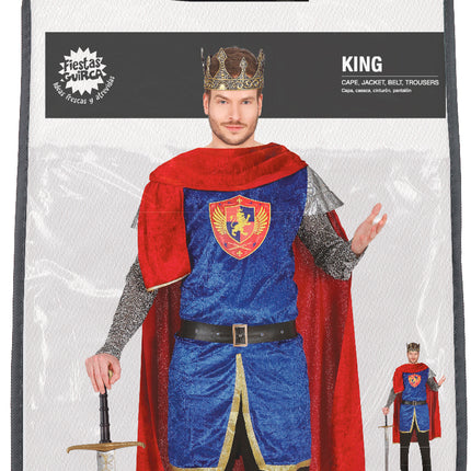 Costume da Re Uomo Blu