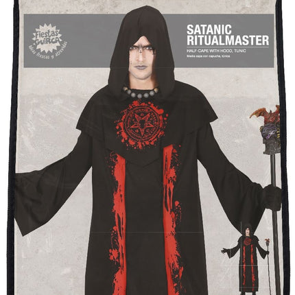 Costume Satana Halloween Uomo Rosso L