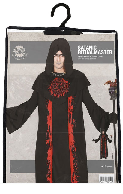Costume Satana Halloween Uomo Rosso L
