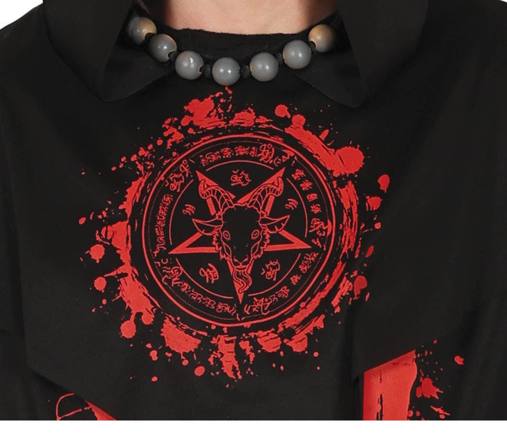 Costume Satana Halloween Uomo Rosso L
