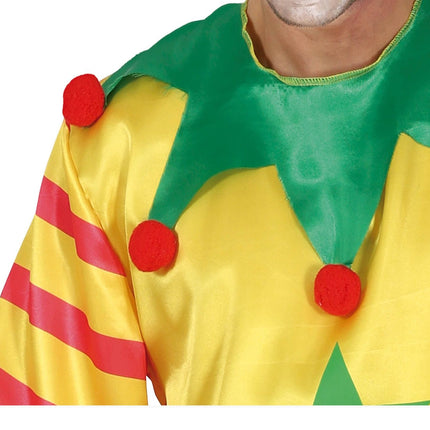 Costume Clown Halloween Uomo Giallo L