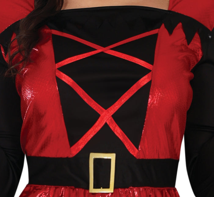 Vestito di Halloween Nero Rosso Donna Diavolo